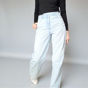 American Eagle Highest Rise Baggy Straight Jeans – Size 4 Short Light Blue